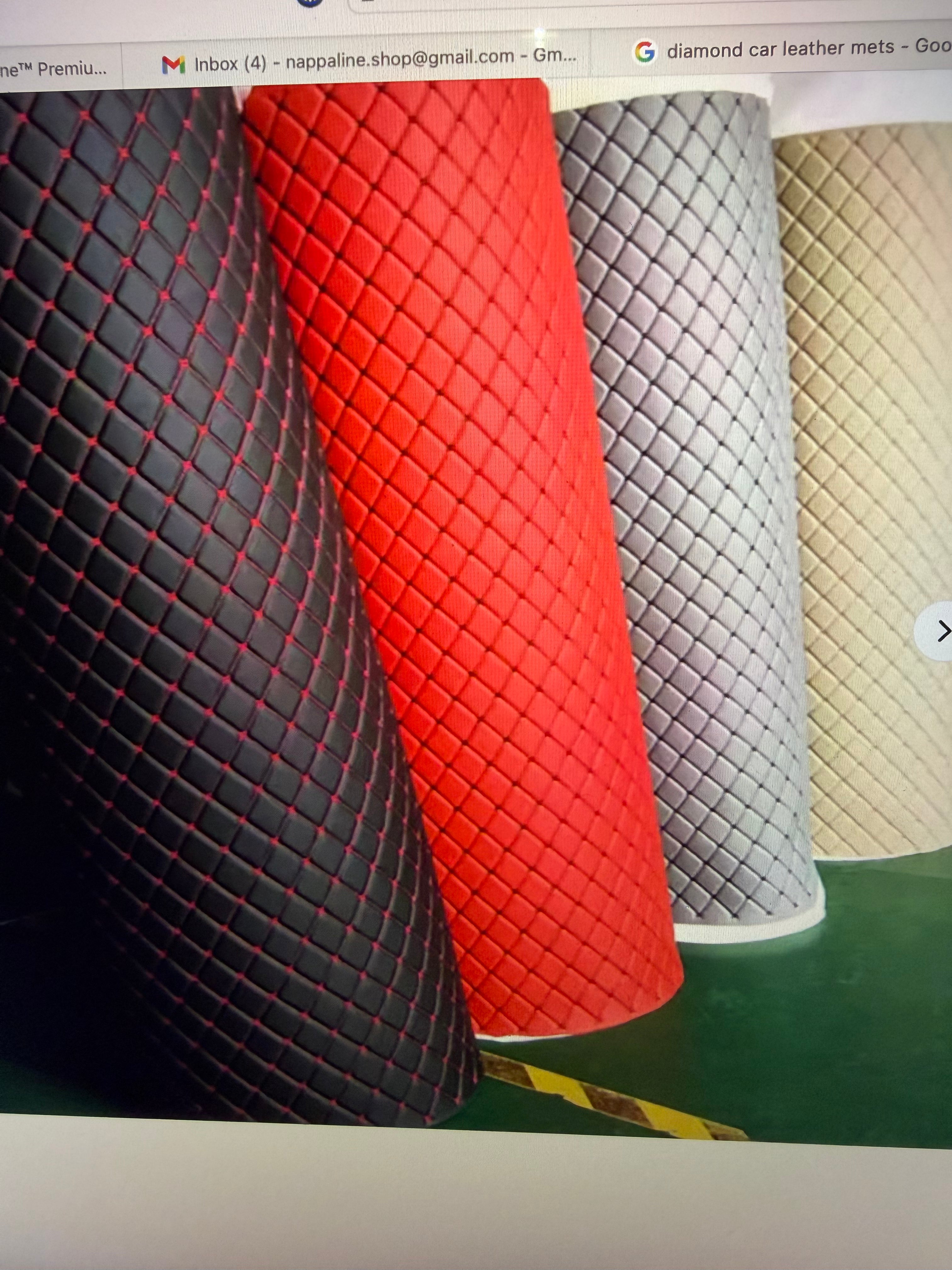 NappaLine™ Premium Diamond-Stitched Leather Car Mats (Custom Fit)