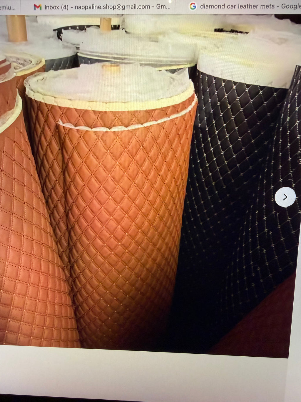 NappaLine™ Premium Diamond-Stitched Leather Car Mats (Custom Fit)