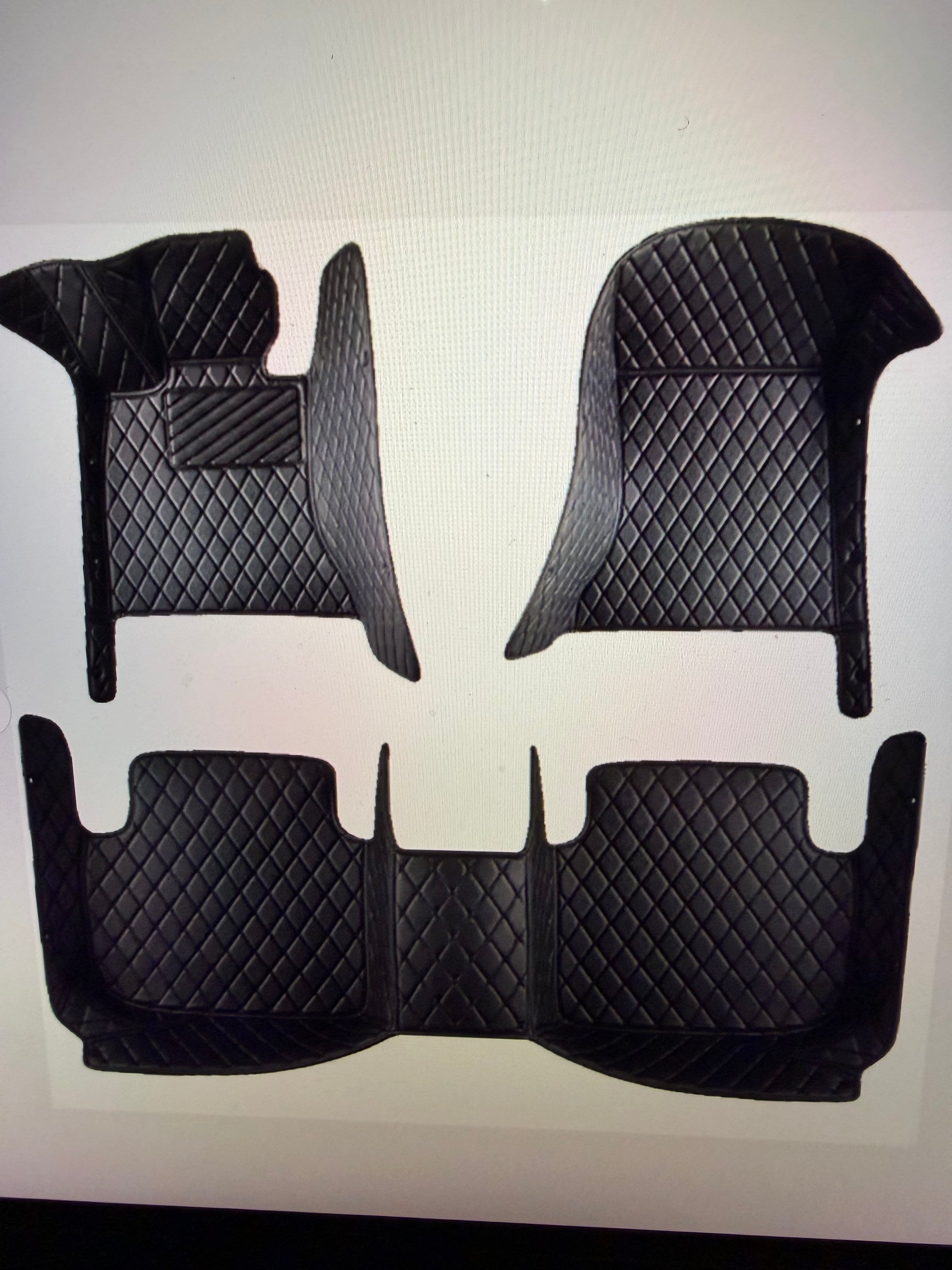 NappaLine™ Premium Diamond-Stitched Leather Car Mats (Custom Fit)