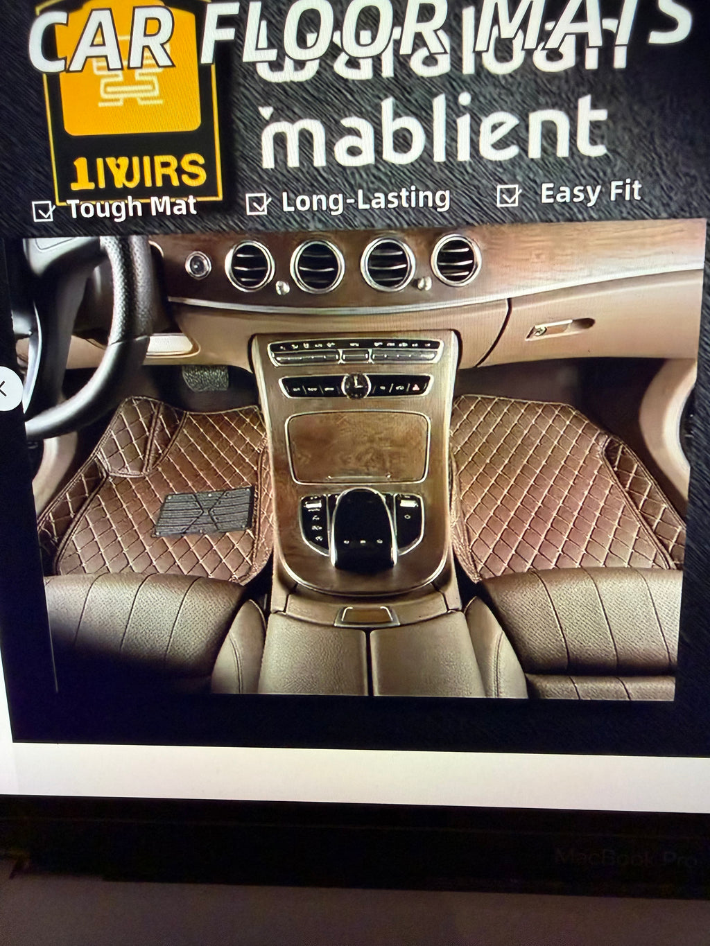 NappaLine™ Premium Diamond-Stitched Leather Car Mats (Custom Fit)